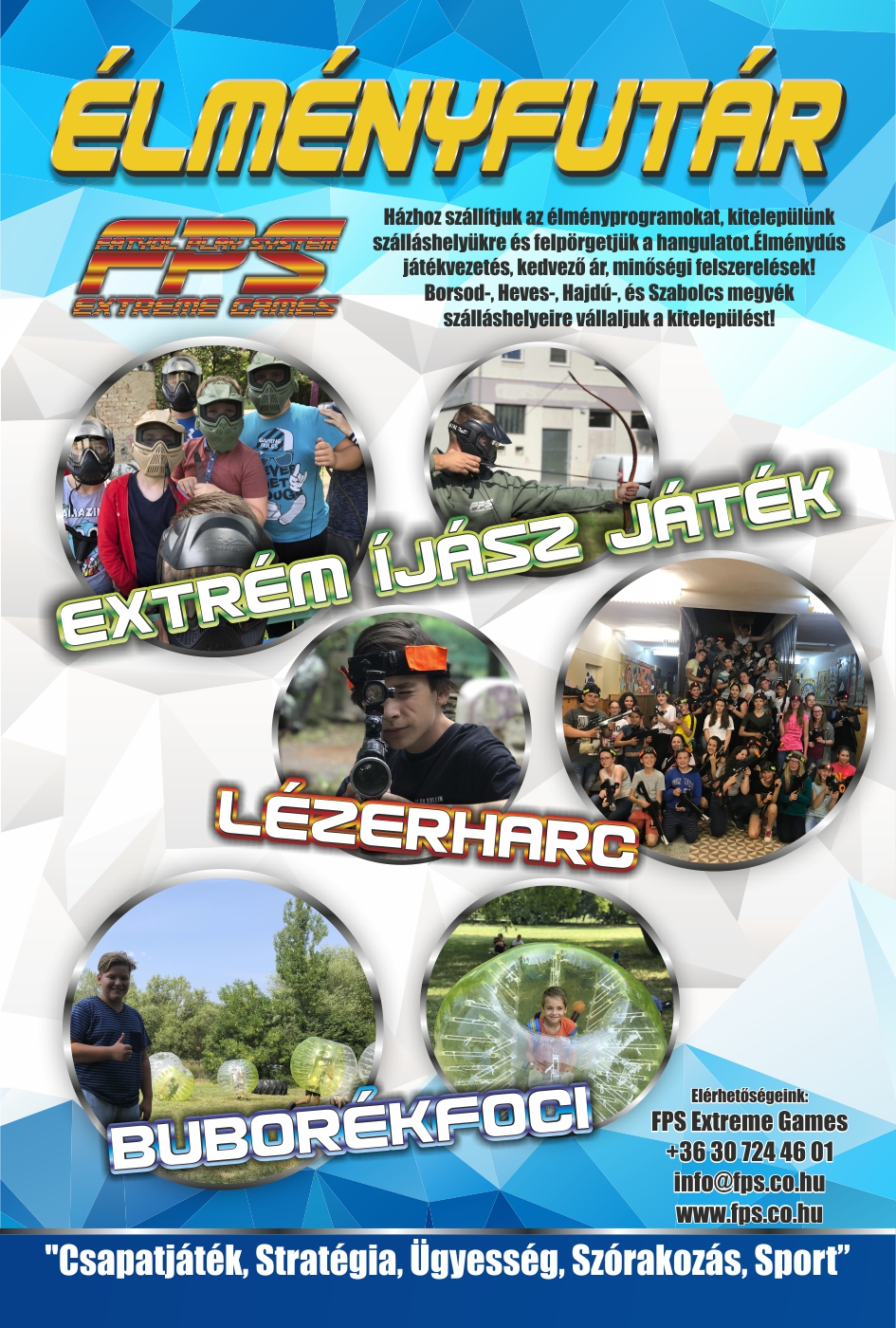FPS Élményfutár – Extrém Íjász Játék, Lézerharc, Buborékfoci